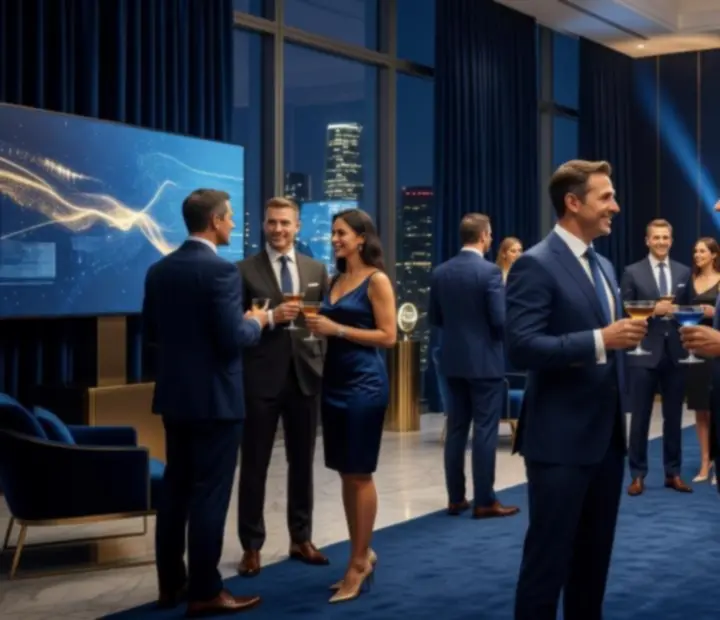 Elegancka przestrzeń eventowa przygotowana na luksusowy event korporacyjny